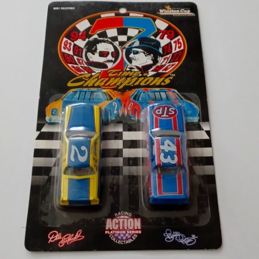 Action 7 Time Champions DALE EARNHARDT & RICHARD PETTY  CARS  "DEAL"